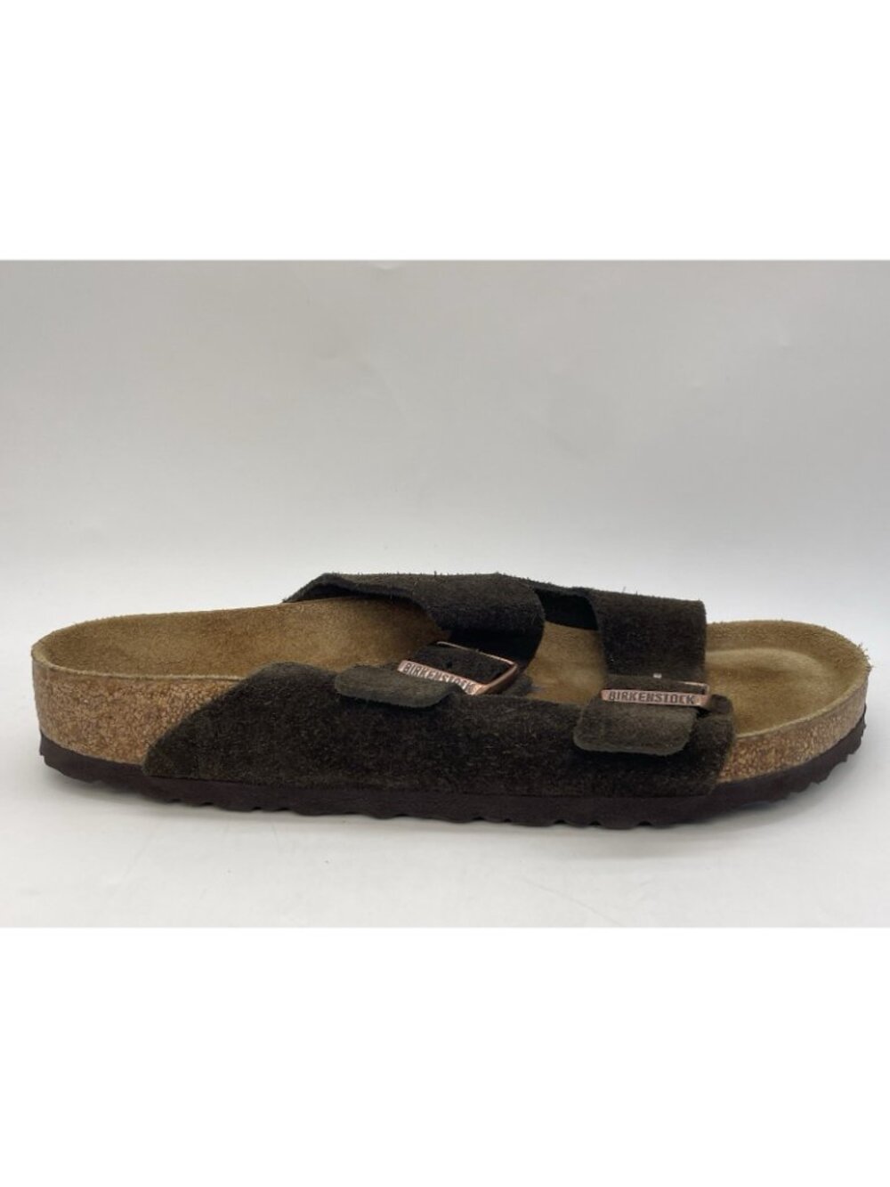 Birkenstock Arizona Men’s 10 Brown Suede Leather Sandals Soft Footbed Comfort - Picture 6 of 16